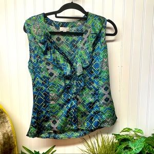 Tahari Arthur S. Levine Sleeveless Colorful Top